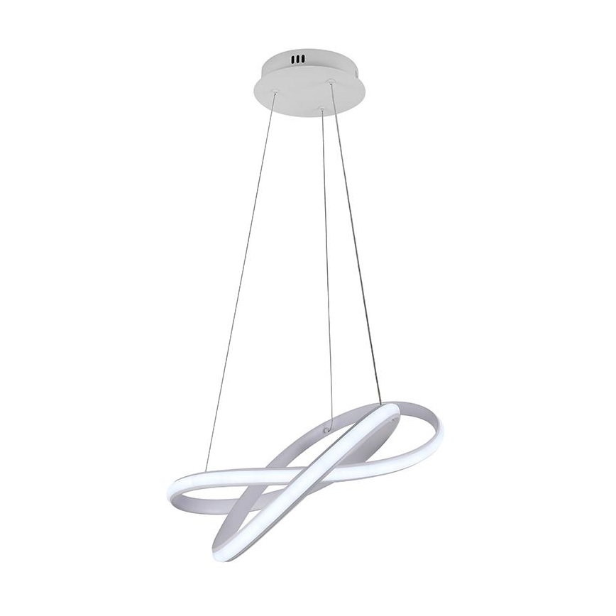 Lampadario a sospensione con filo LED dimmerabile LED/70W/230V 3000-6500K diametro 55 cm bianco + telecomando