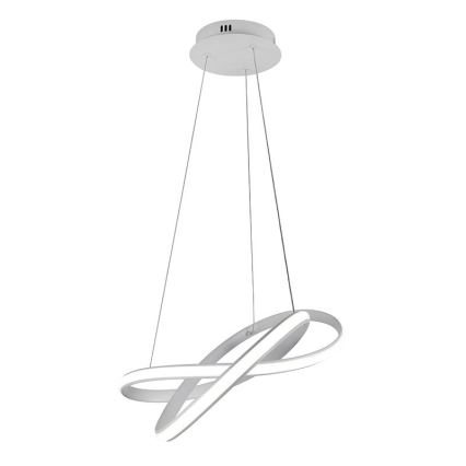 Lampadario a sospensione con filo LED dimmerabile LED/70W/230V 3000-6500K diametro 55 cm bianco + telecomando