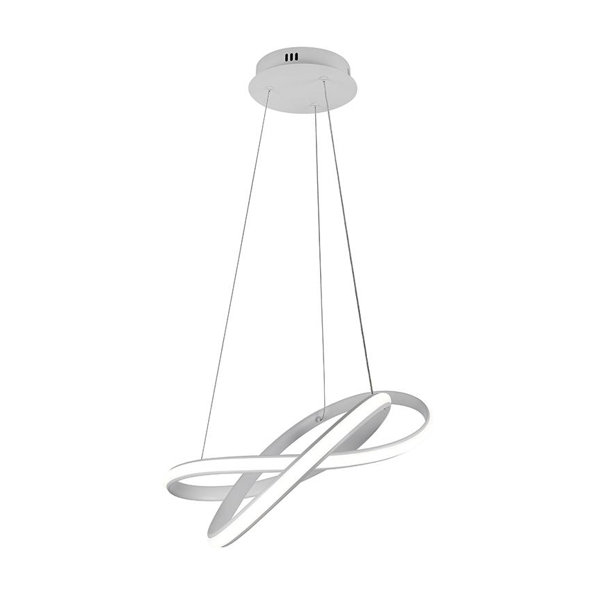 Lampadario a sospensione con filo LED dimmerabile LED/70W/230V 3000-6500K diametro 55 cm bianco + telecomando