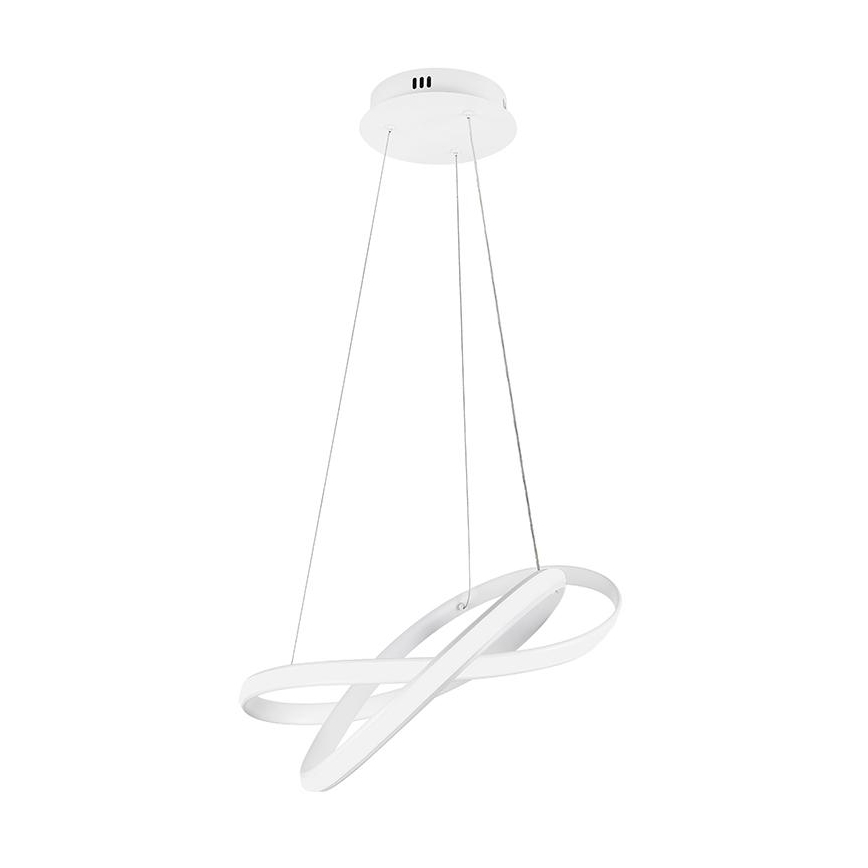 Lampadario a sospensione con filo LED dimmerabile LED/70W/230V 3000-6500K diametro 55 cm bianco + telecomando