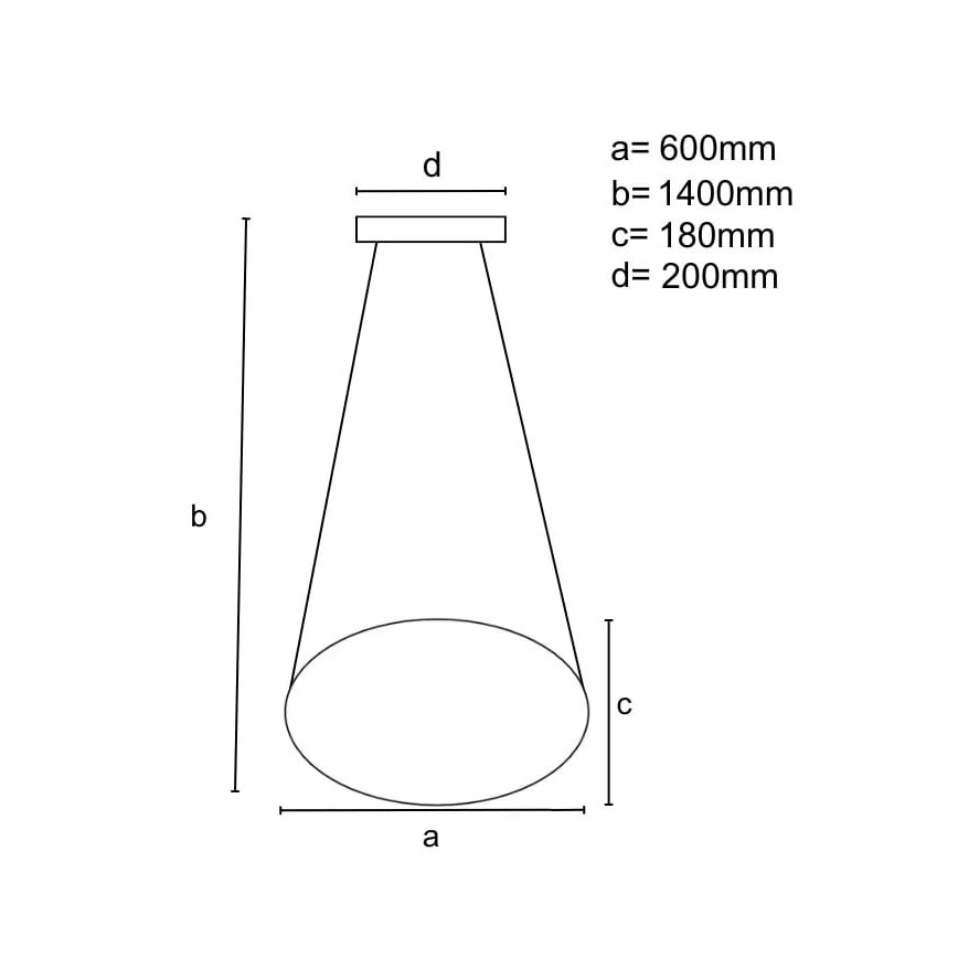 Lampadario a sospensione con filo LED dimmerabile LED/70W/230V 3000-6500K diametro 60 cm nero + telecomando
