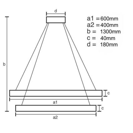 Lampadario a sospensione con filo LED dimmerabile LED/70W/230V 3000-6500K + telecomando