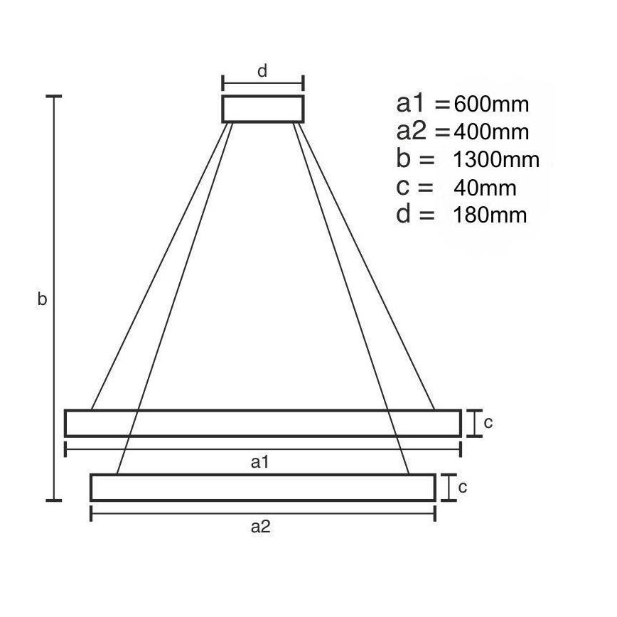 Lampadario a sospensione con filo LED dimmerabile LED/70W/230V 3000-6500K + telecomando