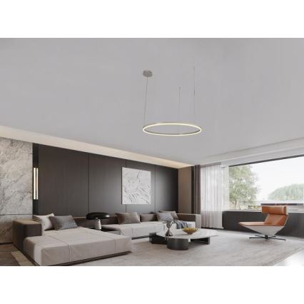 Lampadario a sospensione con filo LED dimmerabile LED/72W/230V 3000-6500K diametro 100 cm + telecomando