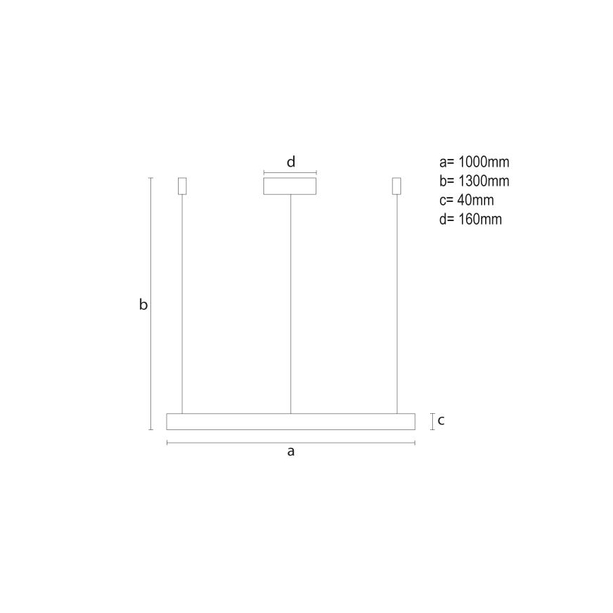 Lampadario a sospensione con filo LED dimmerabile LED/72W/230V 3000-6500K diametro 100 cm + telecomando