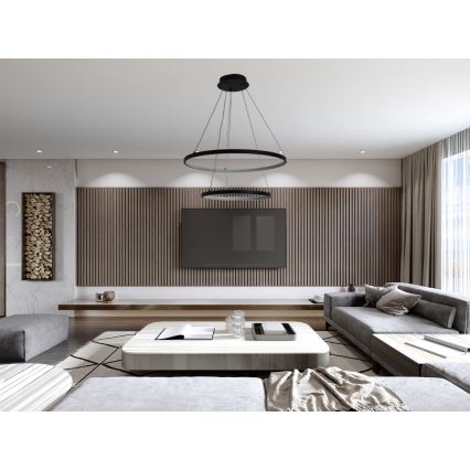 Lampadario a sospensione con filo LED dimmerabile LED/75W/230V 3000-6500K diametro 60 cm + telecomando