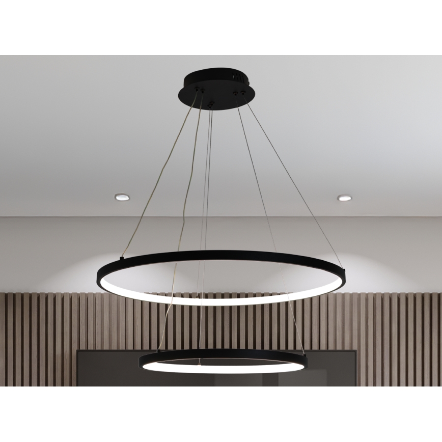 Lampadario a sospensione con filo LED dimmerabile LED/75W/230V 3000-6500K diametro 60 cm + telecomando