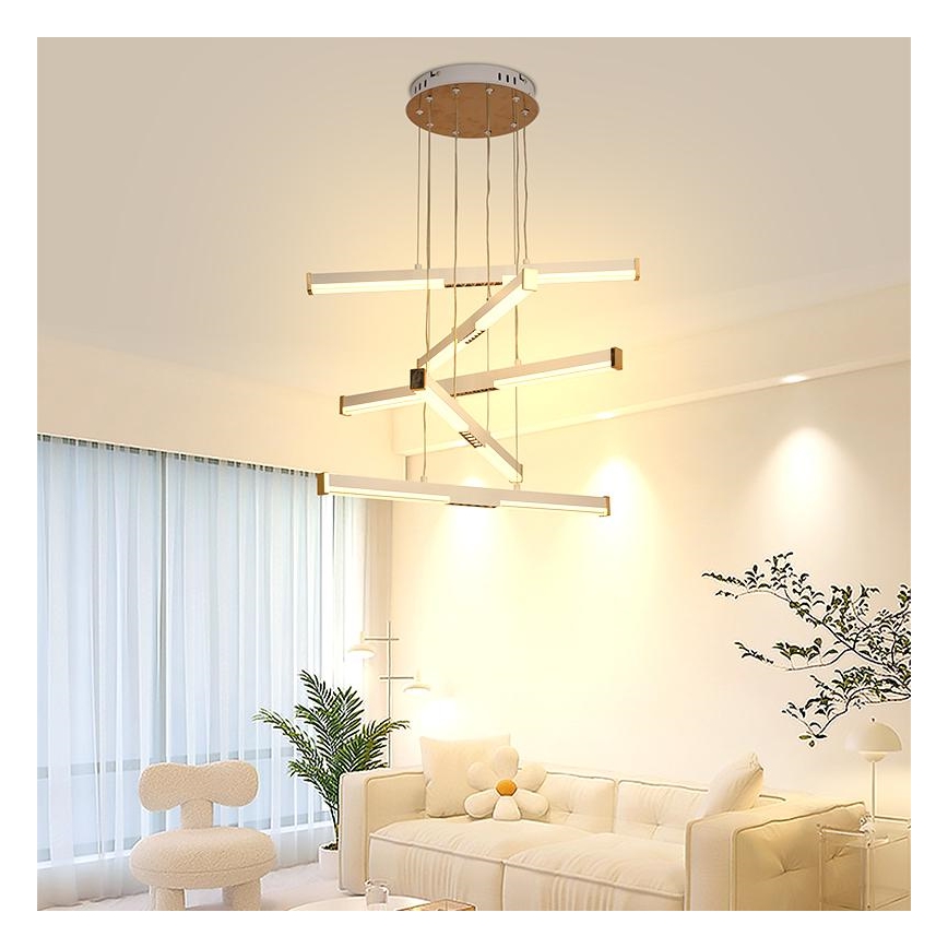 Lampadario a sospensione con filo LED dimmerabile LED/75W/230V 3000-6500K diametro 60 cm + telecomando