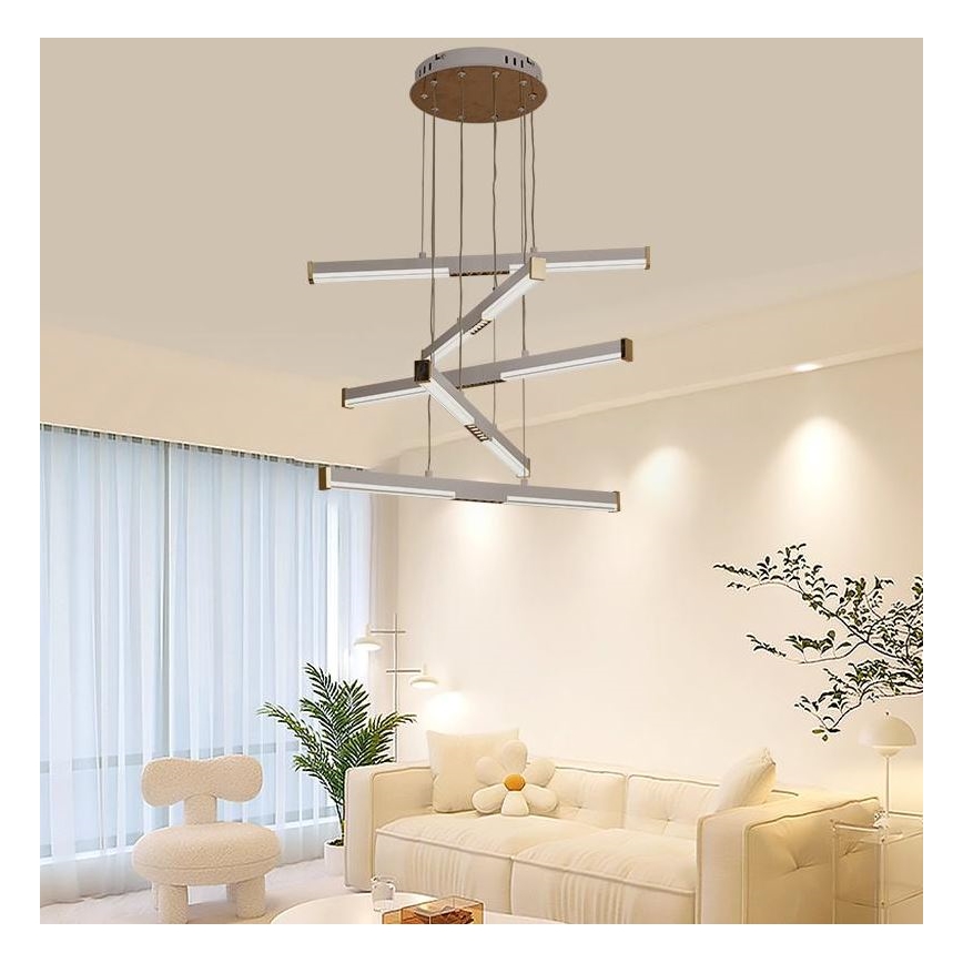 Lampadario a sospensione con filo LED dimmerabile LED/75W/230V 3000-6500K diametro 60 cm + telecomando