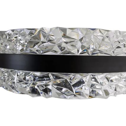 LED Dimmerabile cristallo lampadario su filo LED/80W/230V 3000-6500K nero + telecomando