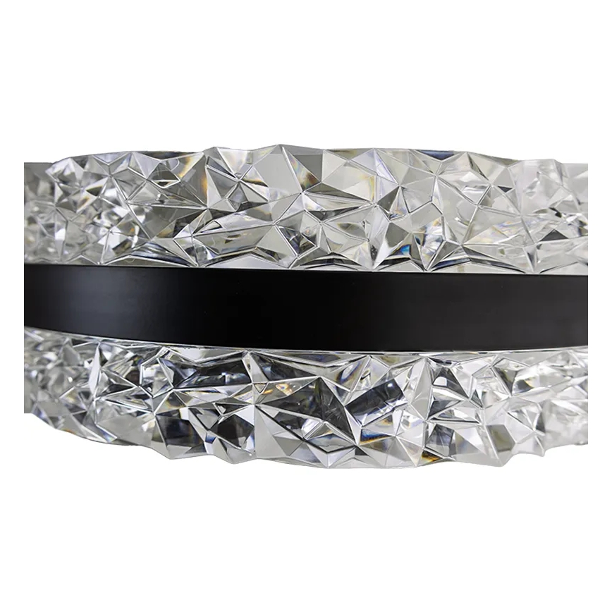 LED Dimmerabile cristallo lampadario su filo LED/80W/230V 3000-6500K nero + telecomando