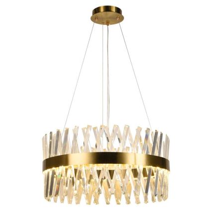 LED Dimmerabile cristallo lampadario su filo LED/80W/230V 3000-6500K oro + telecomando