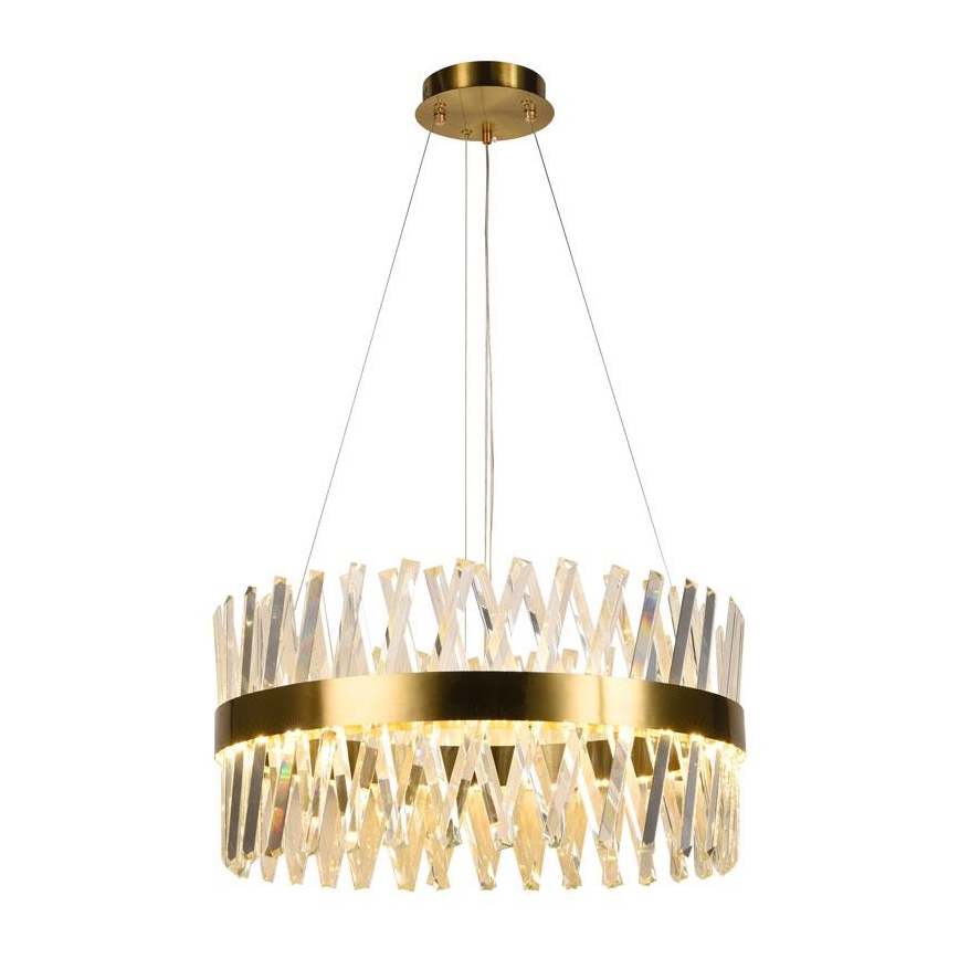 LED Dimmerabile cristallo lampadario su filo LED/80W/230V 3000-6500K oro + telecomando