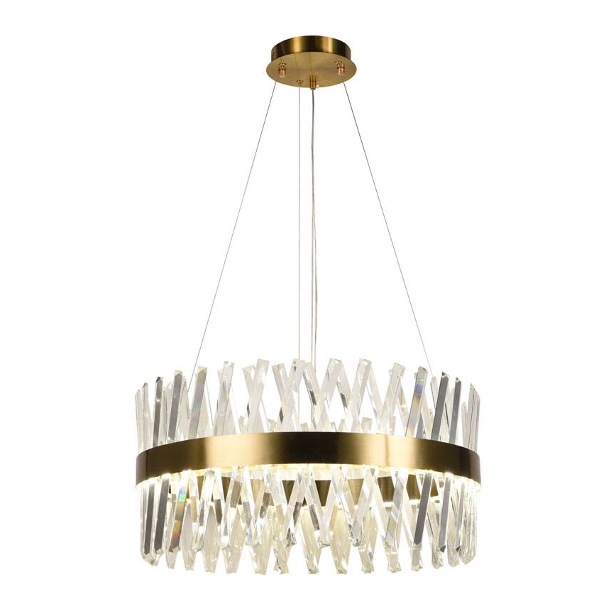 LED Dimmerabile cristallo lampadario su filo LED/80W/230V 3000-6500K oro + telecomando