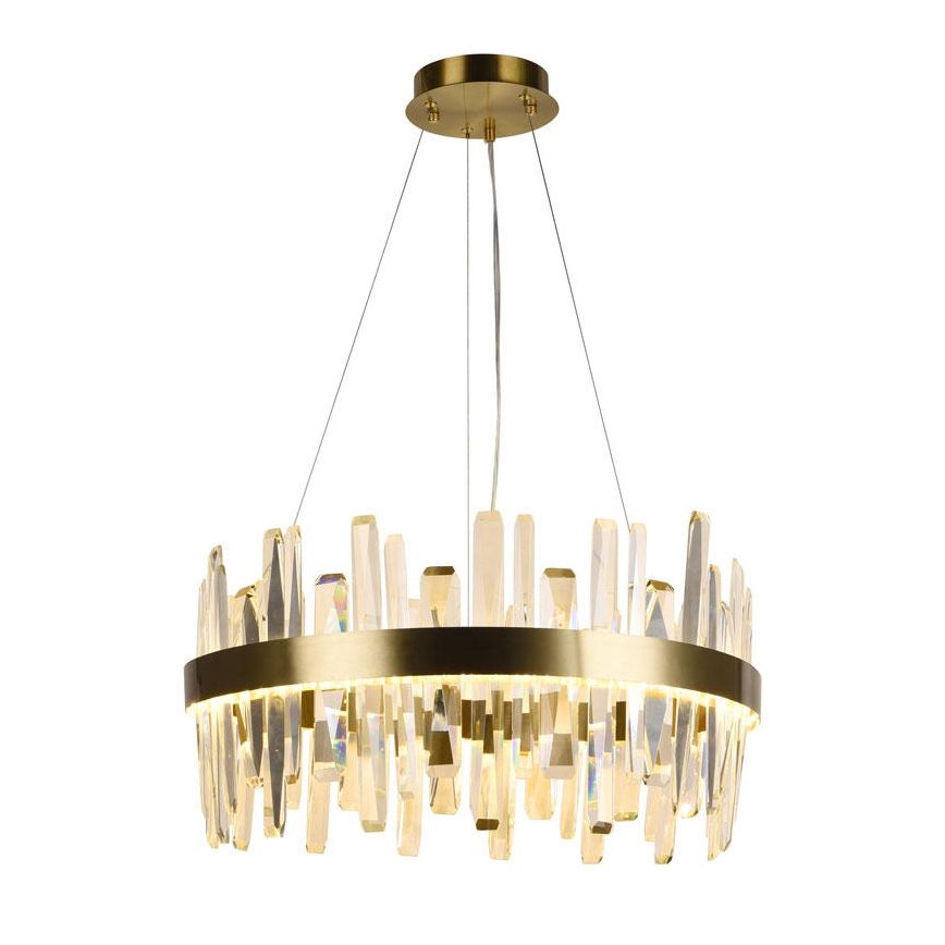 LED Dimmerabile cristallo lampadario su filo LED/80W/230V 3000-6500K oro + telecomando