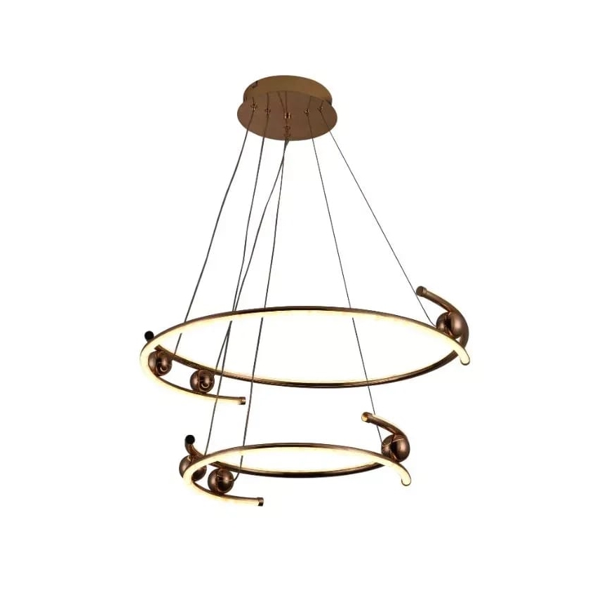 Lampadario a sospensione con filo LED dimmerabile LED/80W/230V 3000-6500K diametro 60 cm + telecomando