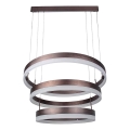 Lampadario a sospensione con filo LED dimmerabile LED/86W/230V 3000K marrone