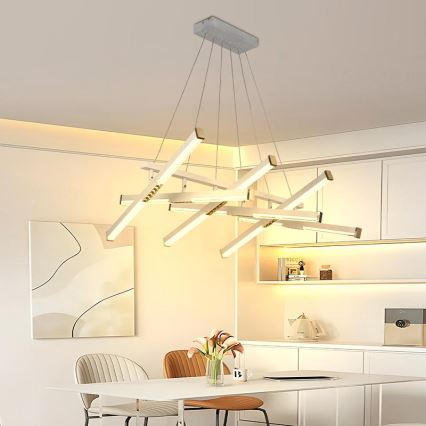 Lampadario a sospensione con filo LED dimmerabile LED/90W/230V 3000-6500K diametro 80 cm + telecomando