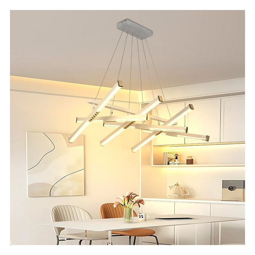 Lampadario a sospensione con filo LED dimmerabile LED/90W/230V 3000-6500K diametro 80 cm + telecomando