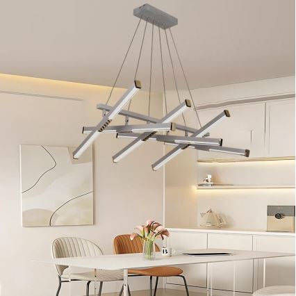 Lampadario a sospensione con filo LED dimmerabile LED/90W/230V 3000-6500K diametro 80 cm + telecomando