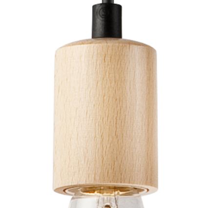 Lampadario a sospensione con filo LEON 1xE27/60W/230V faggio