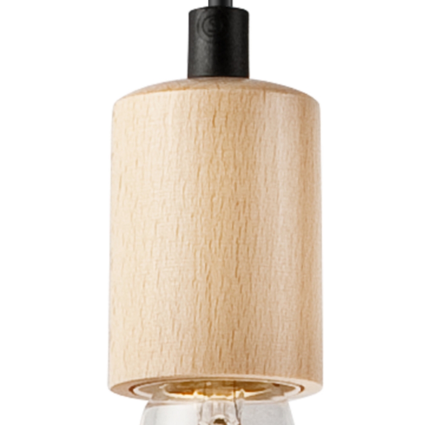 Lampadario a sospensione con filo LEON 1xE27/60W/230V faggio