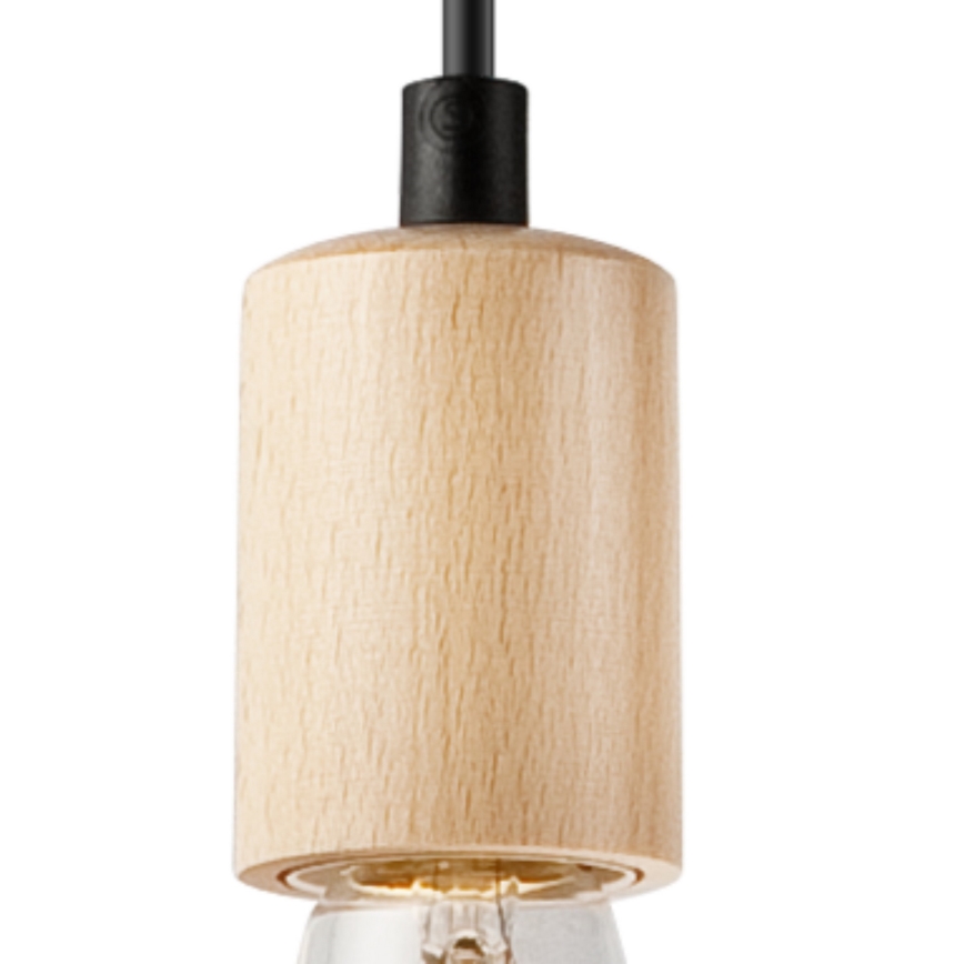 Lampadario a sospensione con filo LEON 3xE27/60W/230V - FSC certificato