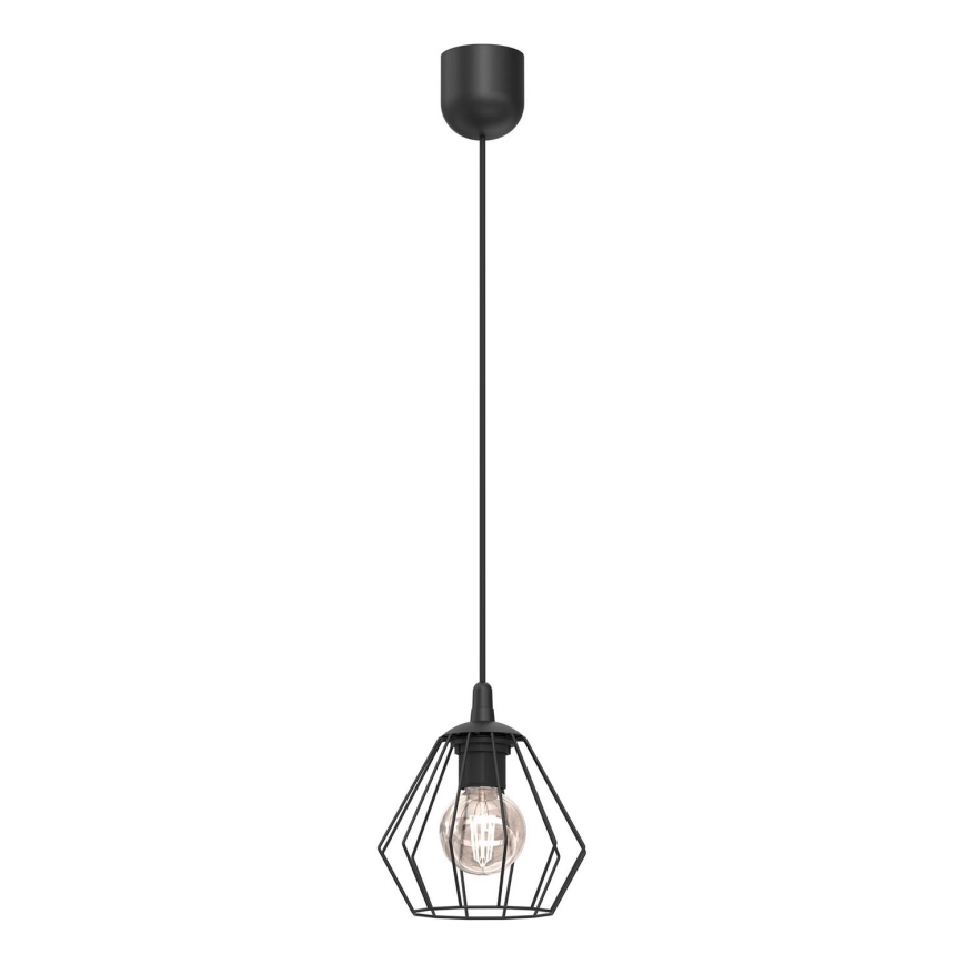Lampadario a sospensione con filo LETI 1xE27/15W/230V nero