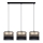 Lampadario a sospensione con filo LIMA 3xE27/60W/230V oro/nero