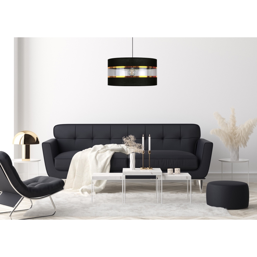 Lampadario a sospensione con filo LIND 1xE27/60W/230V nero
