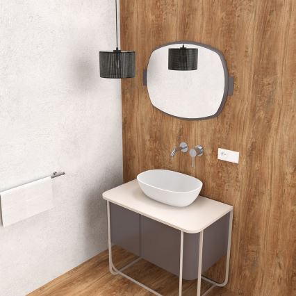 Lampadario a sospensione con filo LOFT SHADE 1xE27/60W/230V diametro 25 cm nero