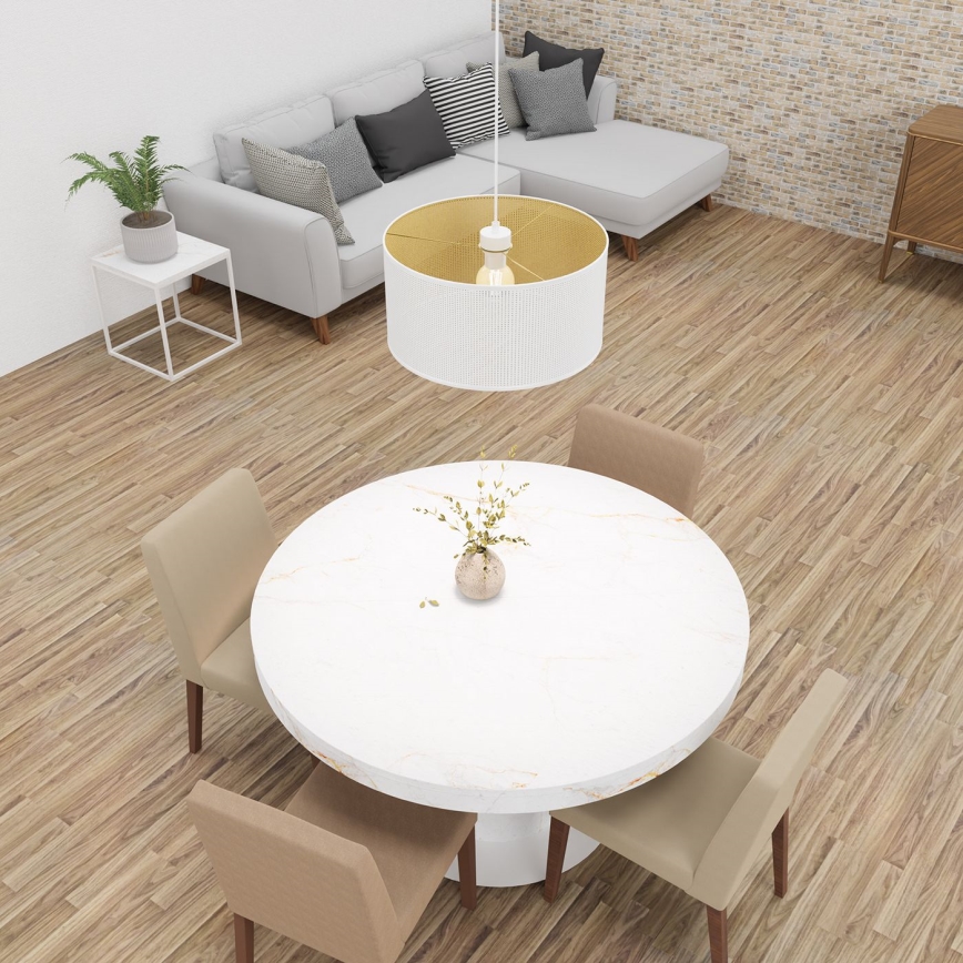 Lampadario a sospensione con filo LOFT SHADE 1xE27/60W/230V diametro 40 cm bianco/oro