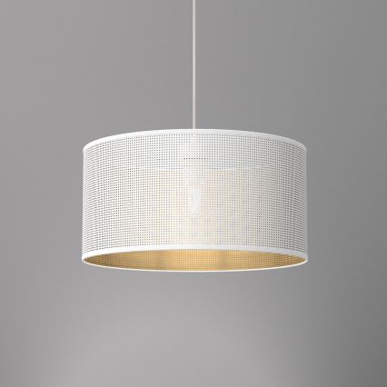 Lampadario a sospensione con filo LOFT SHADE 1xE27/60W/230V diametro 40 cm bianco/oro