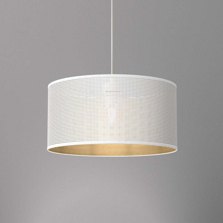 Lampadario a sospensione con filo LOFT SHADE 1xE27/60W/230V diametro 40 cm bianco/oro
