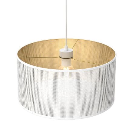 Lampadario a sospensione con filo LOFT SHADE 1xE27/60W/230V diametro 40 cm bianco/oro