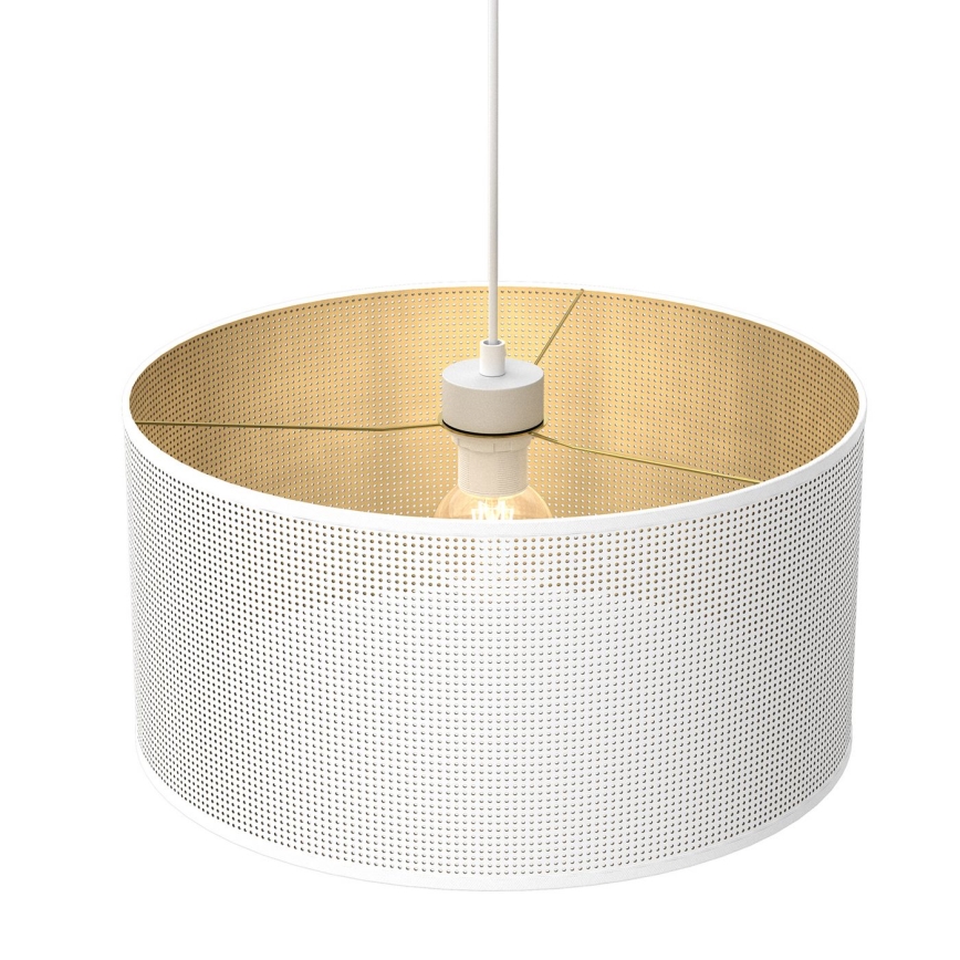 Lampadario a sospensione con filo LOFT SHADE 1xE27/60W/230V diametro 40 cm bianco/oro