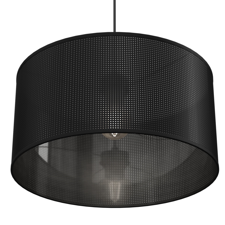 Lampadario a sospensione con filo LOFT SHADE 1xE27/60W/230V diametro 40 cm nero