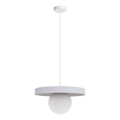 Lampadario a sospensione con filo LOME 1xE27/60W/230V bianco