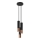 Lampadario a sospensione con filo LOOPEZ 3xGU10/10W/230V arrotondato nero/rame