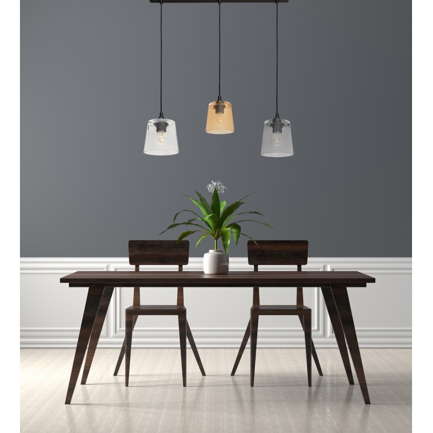 Lampadario a sospensione con filo LUCEA 3xE27/15W/230V