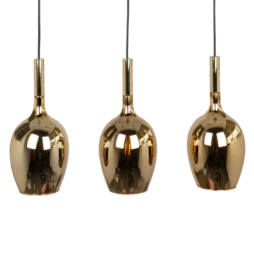 Lampadario a sospensione con filo LUGANO 3xE14/40W/230V oro