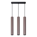 Lampadario a sospensione con filo LUNGOMARE 3xGU10/10W/230V cromo opaco