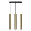 Lampadario a sospensione con filo LUNGOMARE 3xGU10/10W/230V oro