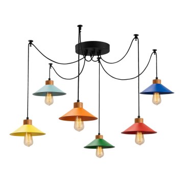 Lampadario a sospensione con filo MANAVGAT 6xE27/100W/230V ragno