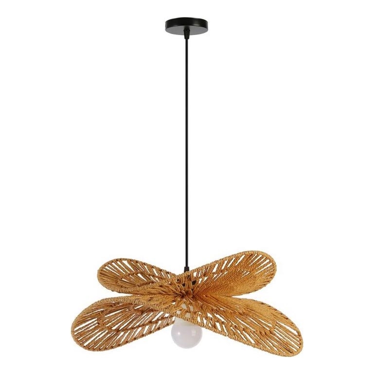 Lampadario a sospensione con filo MARIPOSA 1xE27/40W/230V diametro 50 cm iuta