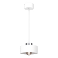 Lampadario a sospensione con filo MARTI 1xE27/15W/230V bianco/cromo lucido