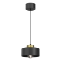 Lampadario a sospensione con filo MARTI 1xE27/15W/230V nero/oro