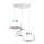 Lampadario a sospensione con filo MARTI 3xE27/15W/230V bianco/cromo lucido