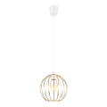 Lampadario a sospensione con filo MATT 1xE27/60W/230V bianco/oro