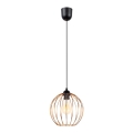 Lampadario a sospensione con filo MATT 1xE27/60W/230V nero/rame